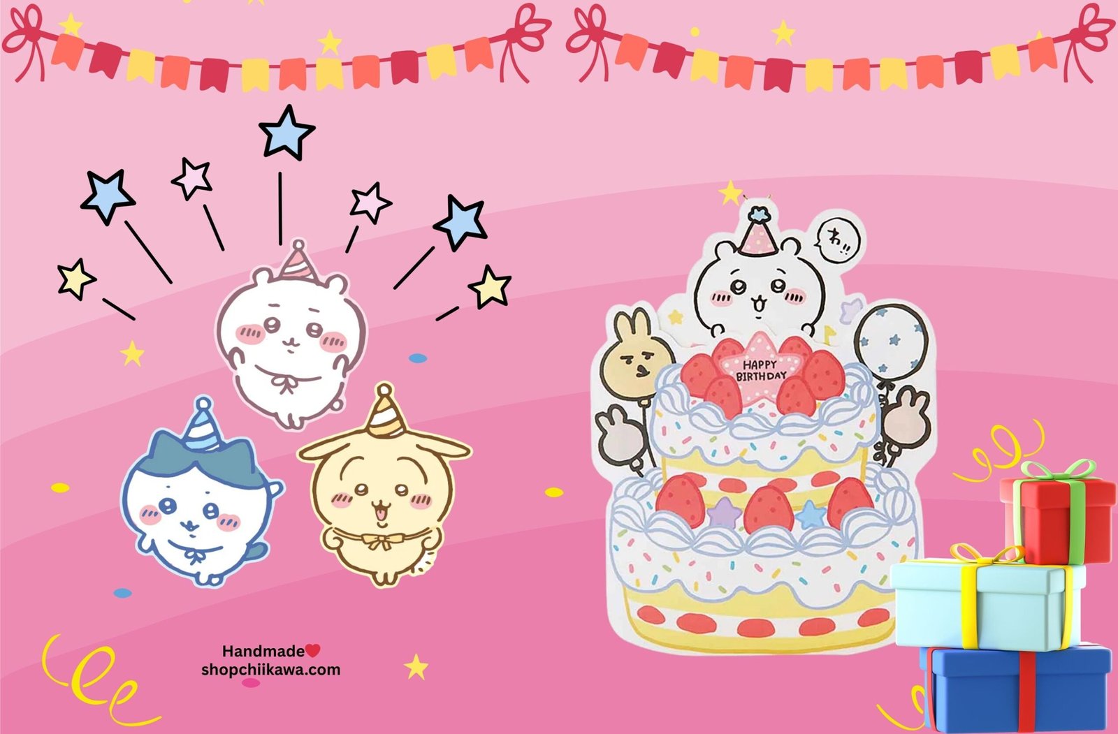 Chiikawa Happy Birthday Card