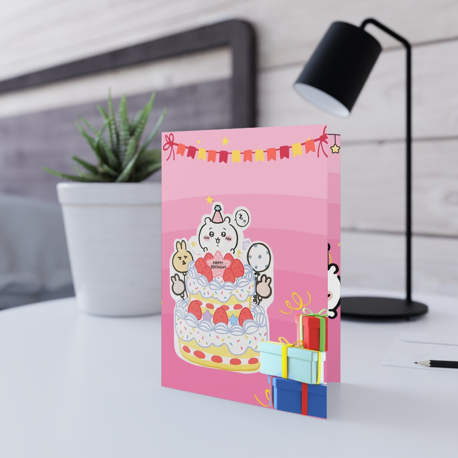 Chiikawa Happy Birthday Card