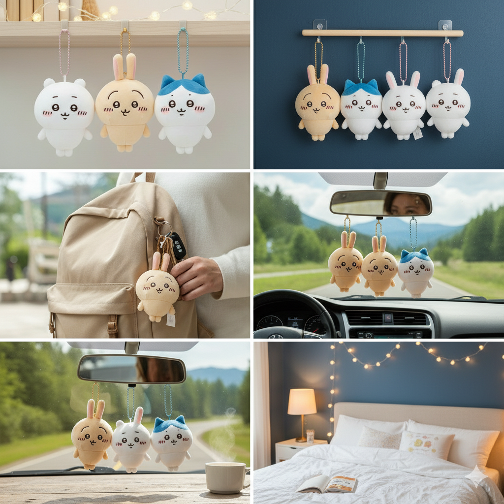 Chiikawa Usagi Hachiware Plush Keychain