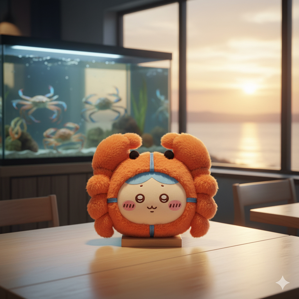 Chiikawa Shanghai Limited Edition Hairy Crab Chiikawa Plush Keychain Chiikawa Shanghai Limited Edition Hairy Crab Chiikawa Plush Keychain