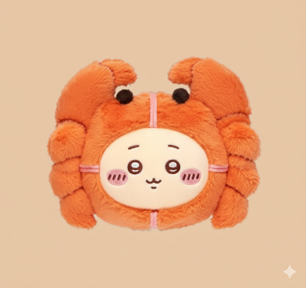 Chiikawa Shanghai Limited Edition Hairy Crab Hachiware Plush Keychain