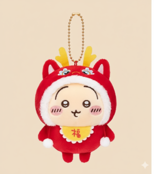 Chiikawa Chinese Exclusive Lion Dance Usagi Plush Keychain Chiikawa Chinese Exclusive Lion Dance Usagi Plush Keychain