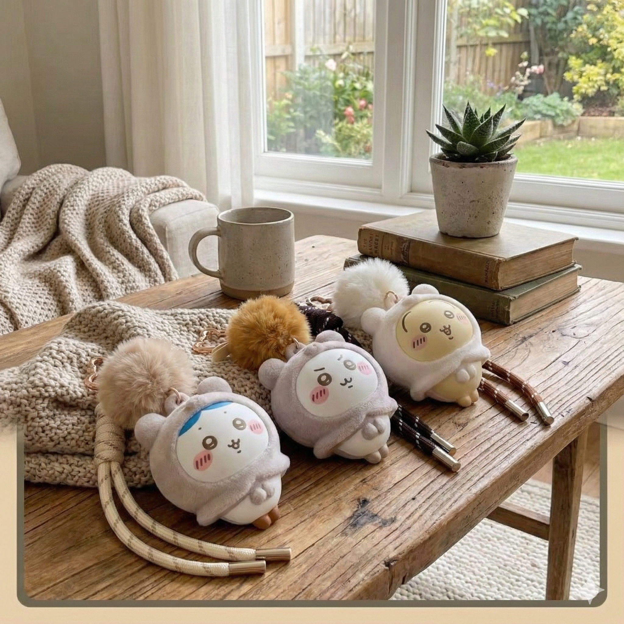 Chiikawa Usagi, Hachiware Fluffy Keychain