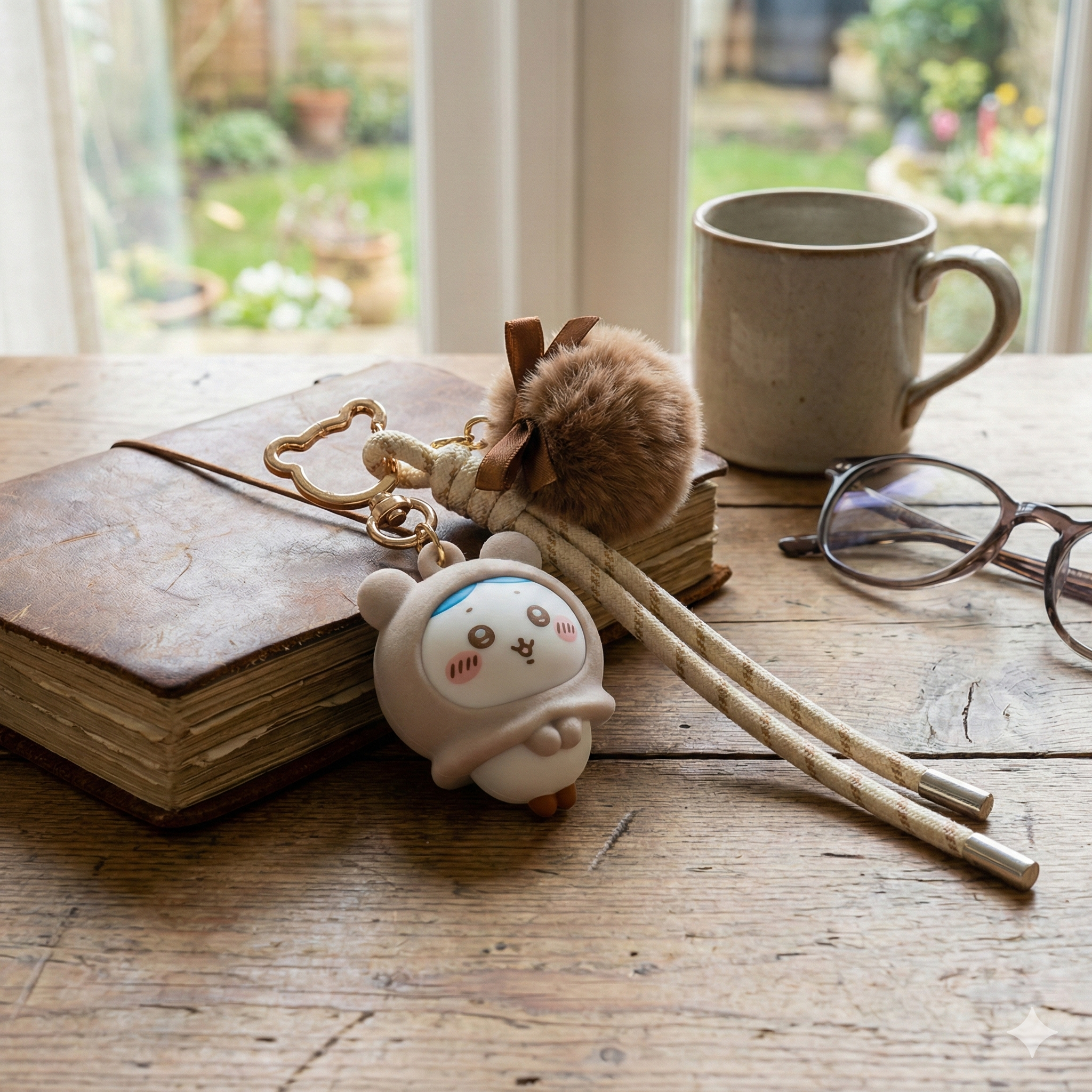 Chiikawa Usagi, Hachiware Fluffy Keychain