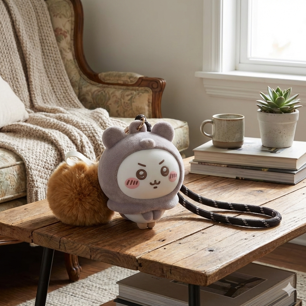 Chiikawa Usagi, Hachiware Fluffy Keychain