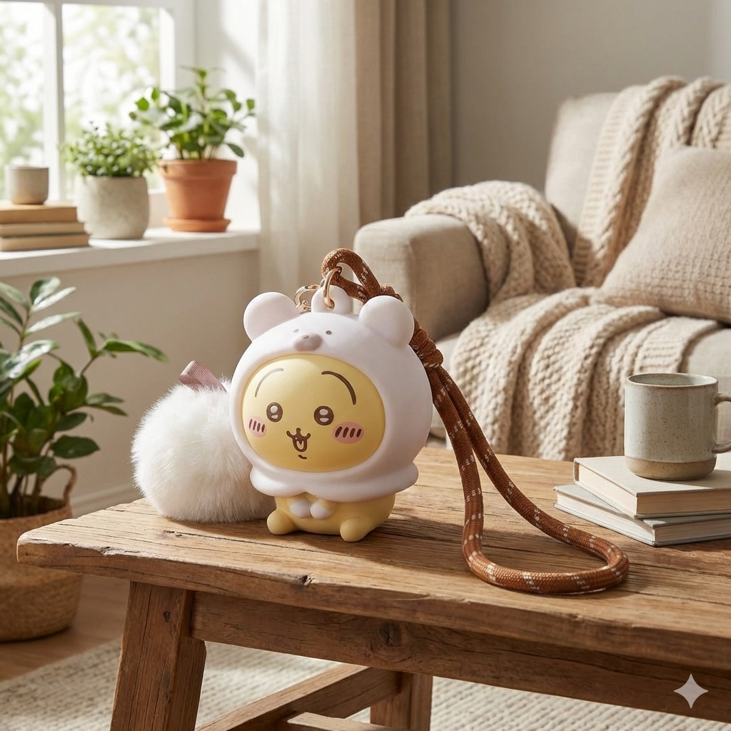 Chiikawa Usagi, Hachiware Fluffy Keychain